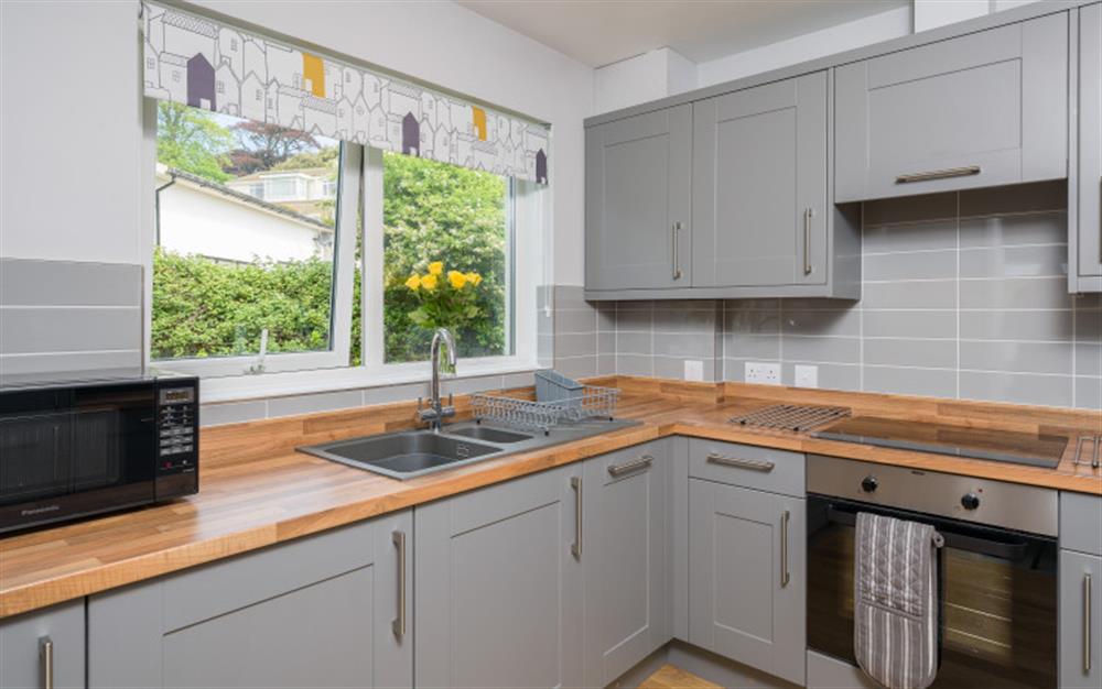 The stylish and contemporary kitchen. at 3 Riverside in Kingsbridge