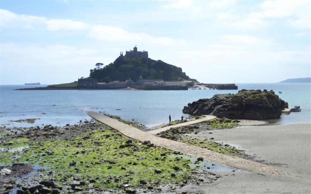 The iconic St MIchael's Mount is forty minutes' away by car. Walk across the causeway at low tide and catch a water ferry when the tide is high. at 3 The Boat House in Helford Passage