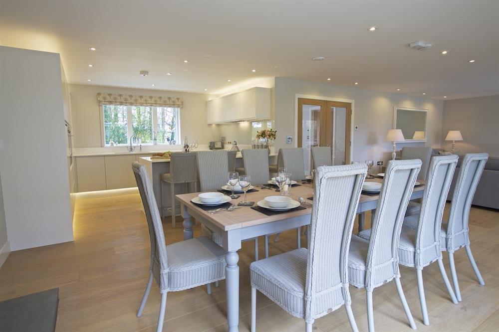Dining table seating ten guests comfortably at 3 The Drive in , Hillfield, Dartmouth