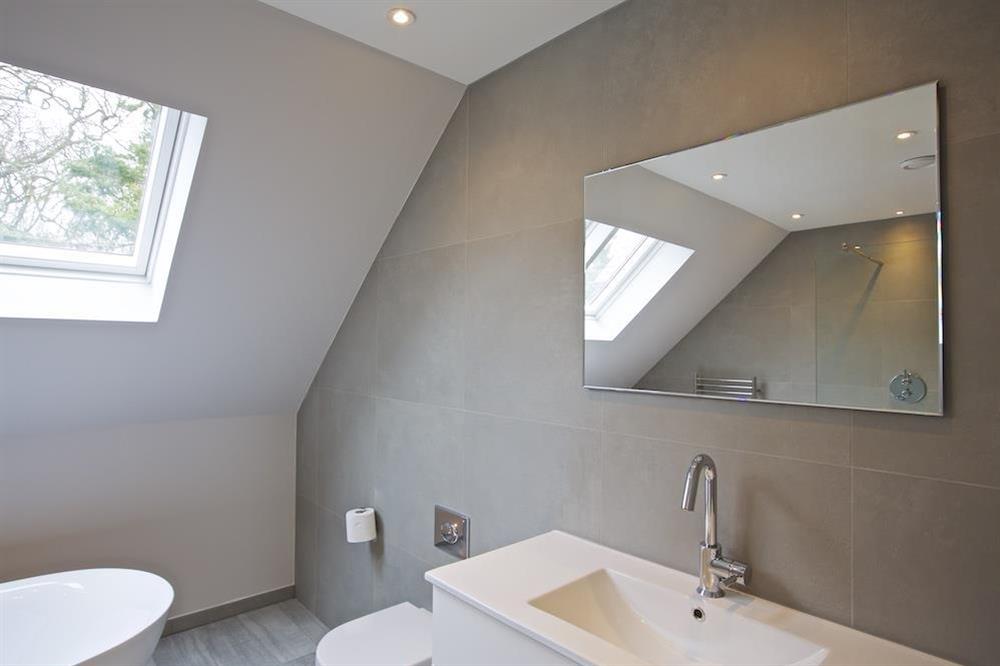 Second floor family bathroom with freestanding bath at 3 The Drive in , Hillfield, Dartmouth