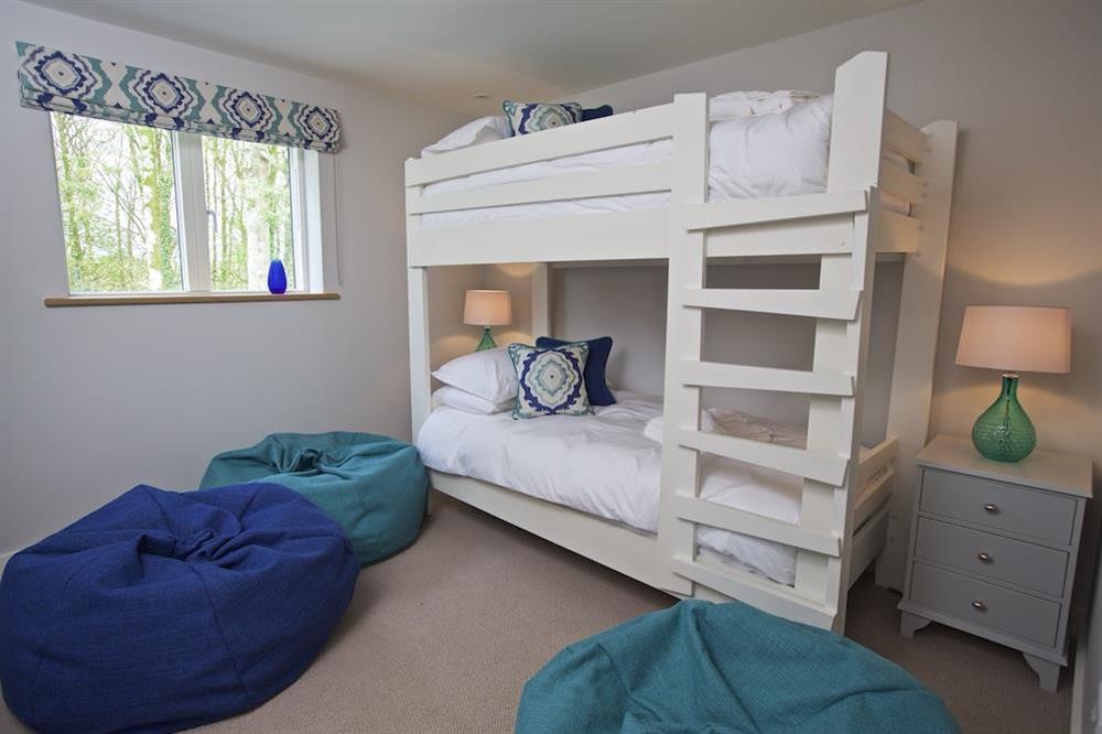 Spacious childrens bedroom/TV room with full-size bunk beds at 3 The Drive in , Hillfield, Dartmouth