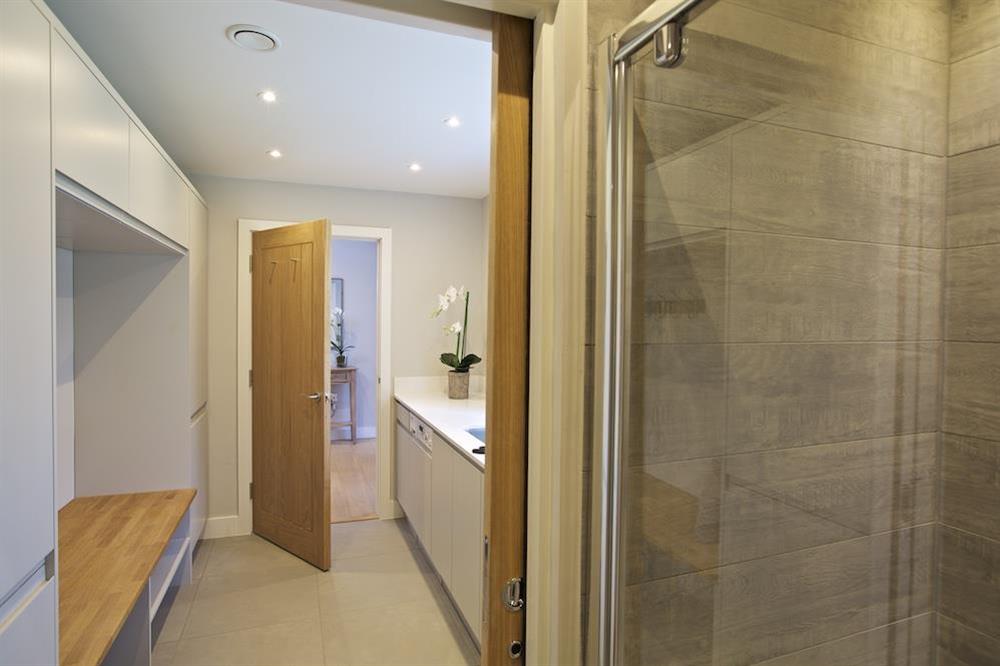 Utility room leading to the shower room at 3 The Drive in , Hillfield, Dartmouth