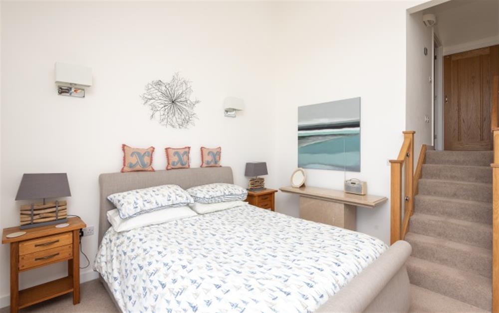 The master bedroom  at 3 The Old Boatyard in Appledore
