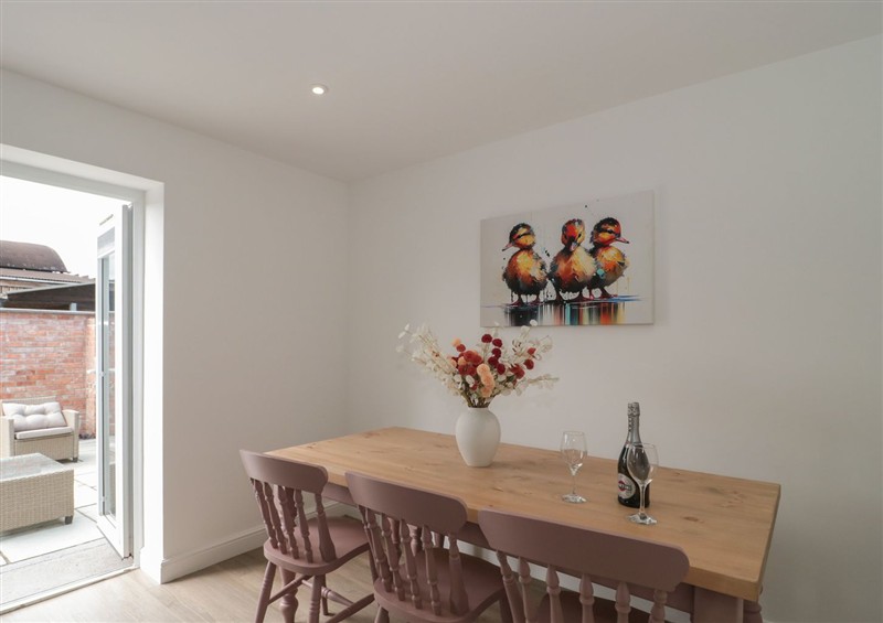 This is the dining room at 3 The Stables, Watchfield near Highbridge