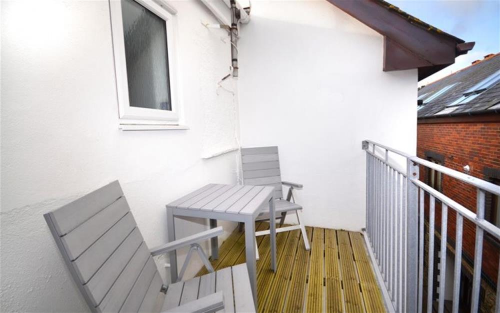 The double room balcony at 3 Waters Edge in Salcombe