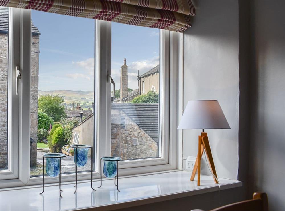 Wonderful view from the dining area at 3 Winville Mews in Askrigg, near Hawes, North Yorkshire
