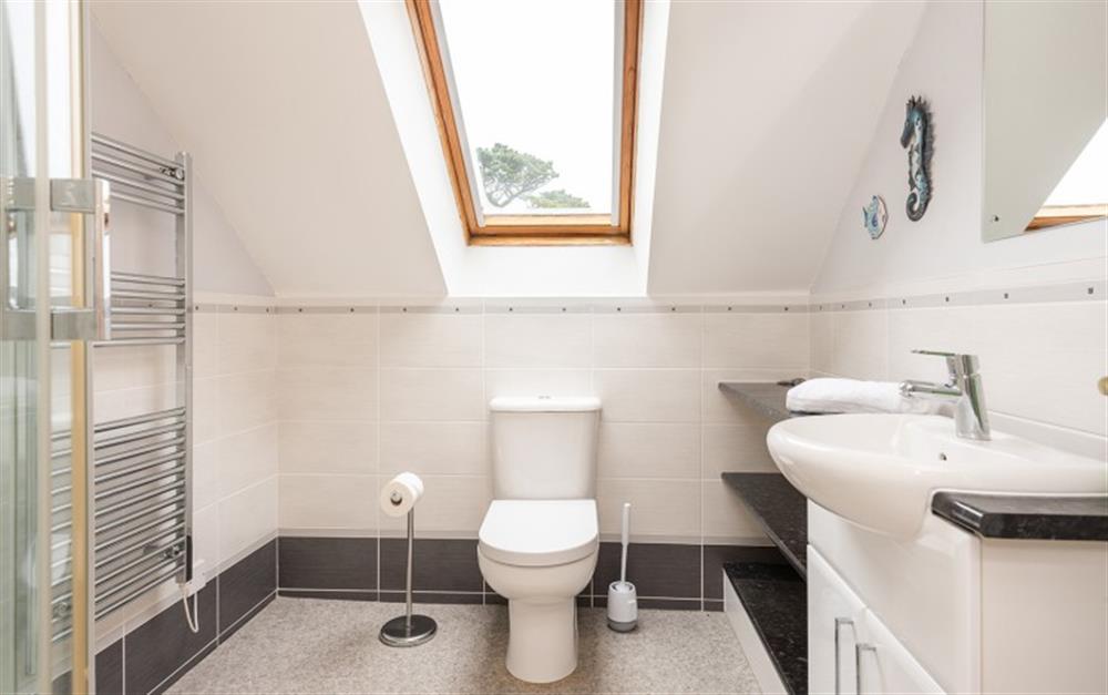 The stylish family bathroom  at 30 Lower Stables in Maenporth