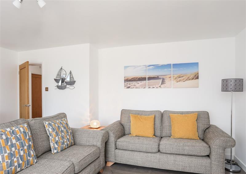 The living area at 31 Beach Road, Morfa Bychan