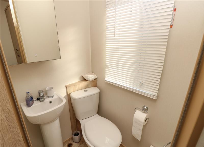 This is the bathroom at 31 Crosswinds, Whitecliff Bay Holiday Park near Bembridge