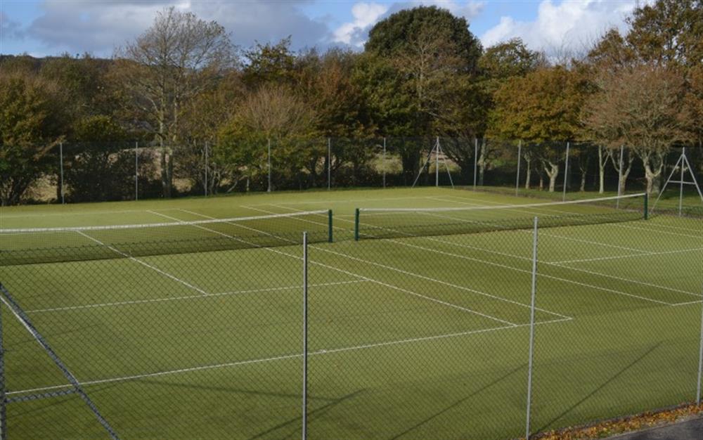 There are two all weather tennis courts to use.