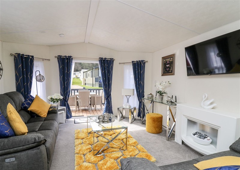 Relax in the living area at 33 Woodpecker Lodge, Gilfachrheda near Llanarth