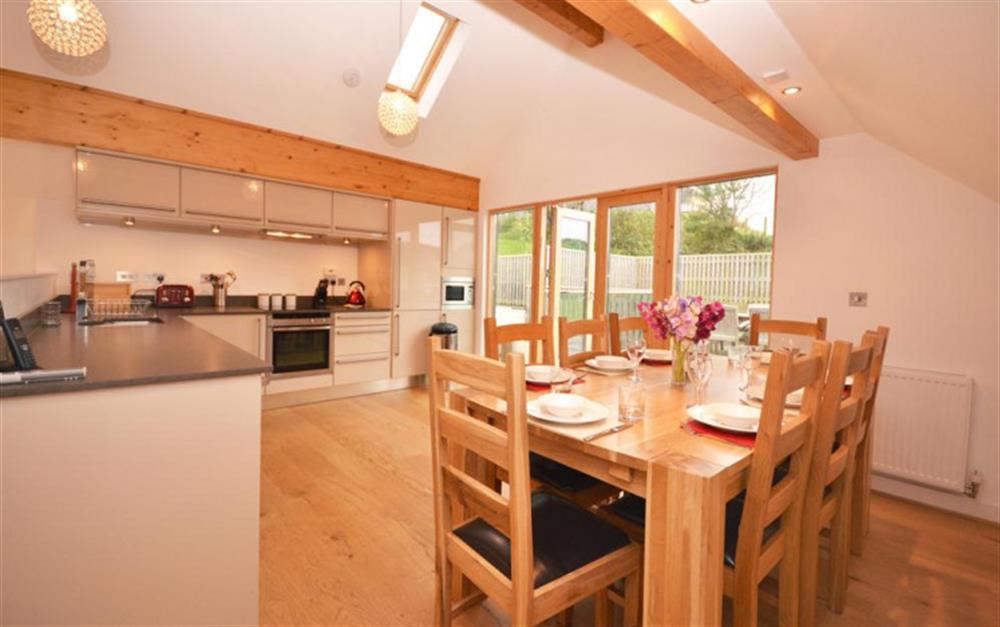 The kitchen and dining area at 34 Talland in Talland Bay