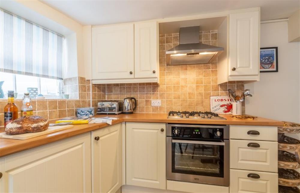 The fitted kitchen is well equipped at 36 High Street, Wells-next-the-Sea