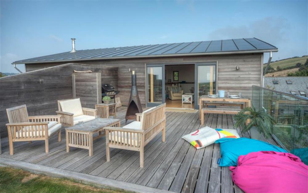 Perfect decking area which over looks the sea at 36 Talland in Talland Bay