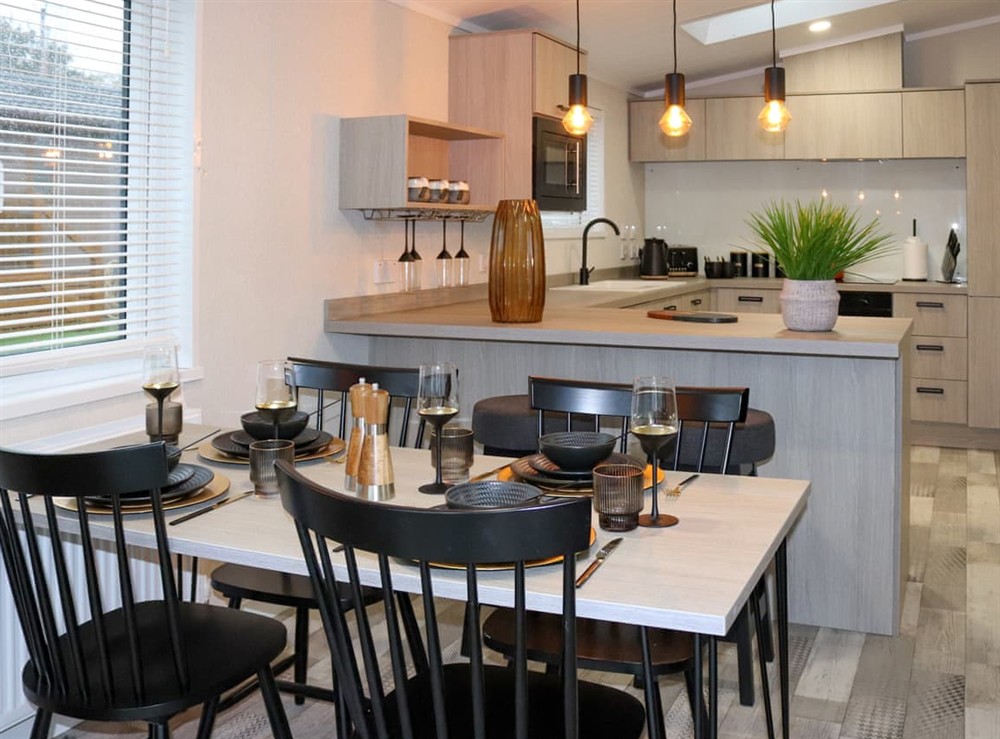 Dining Area at 38 at the Sanctuary Lodges in Rhosfawr, near Pwllheli, Gwynedd