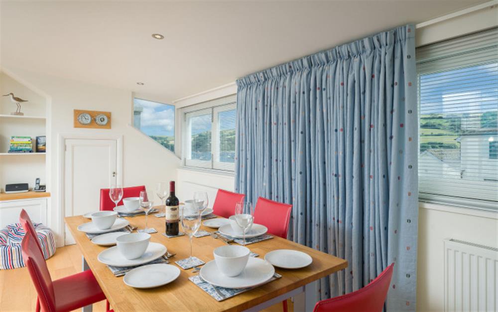Greta views form the lounge and dining area at 3A Island Terrace in Salcombe