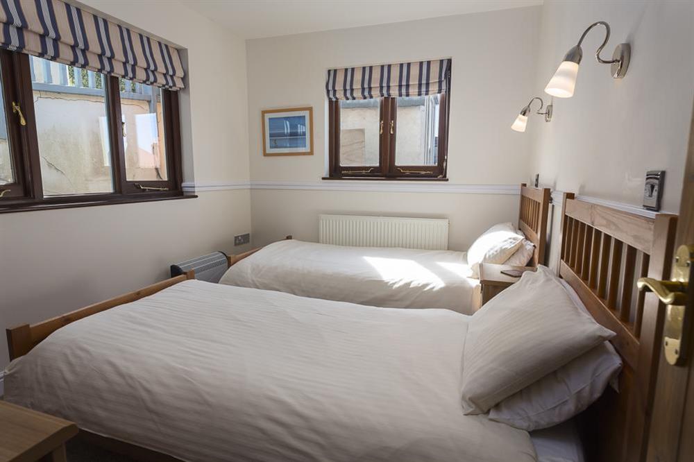 Twin bedroom at 4 Armada Apartments in Hope Cove, Kingsbridge