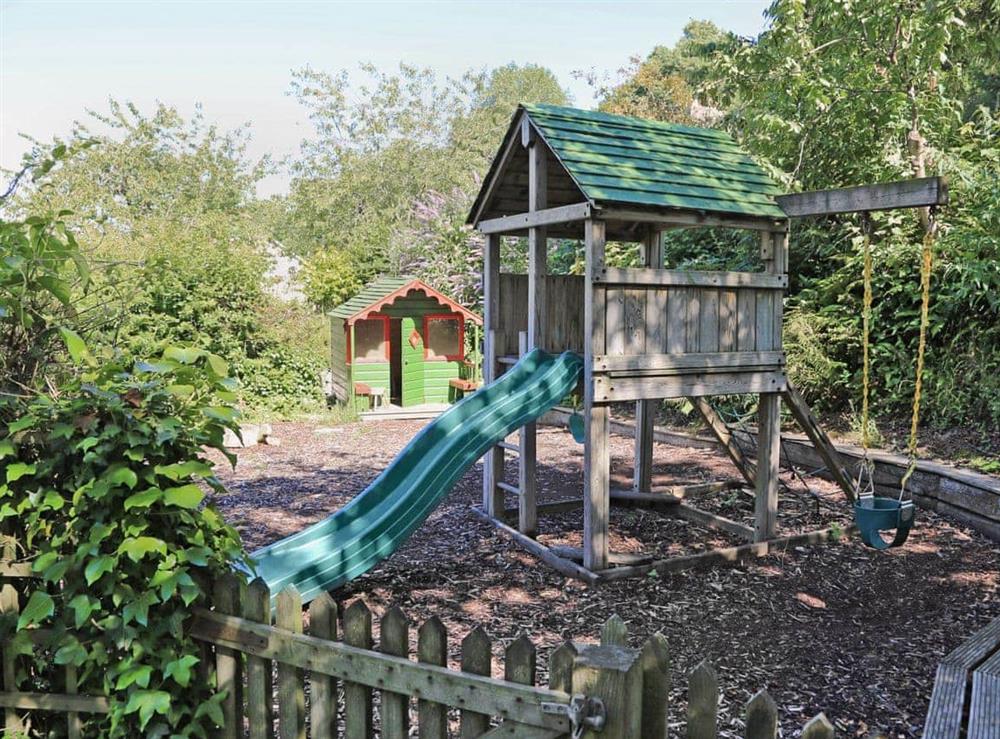 Children’s play area at 4 Castle Cottage in Bow Creek, Nr Totnes, South Devon., Great Britain