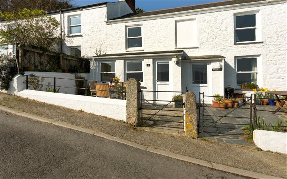 The front of the cottage which is on the left. at 4 Coastguard Cottage in Helford Passage