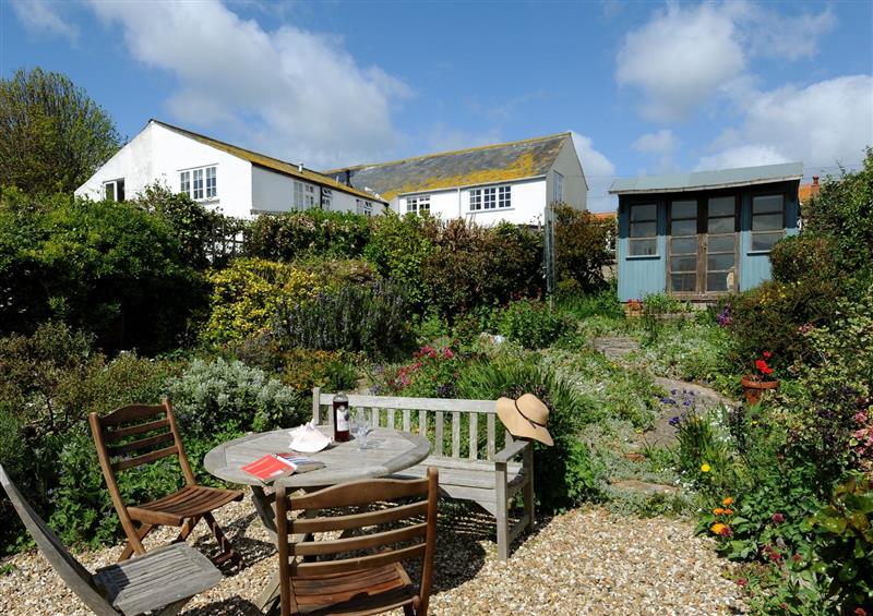 This is the garden at 4 East Cliff, Lyme Regis