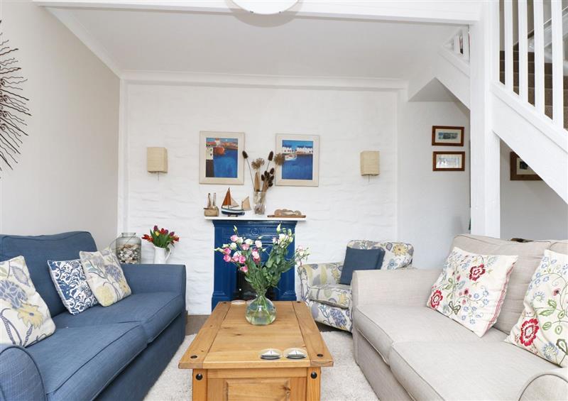The living room at 4 Elm Terrace, Mevagissey