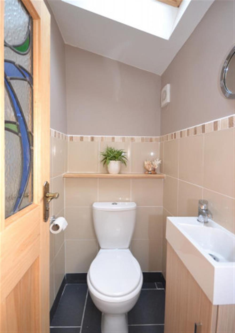 The ground floor cloakroom at 4 Florence Cottages in Torcross