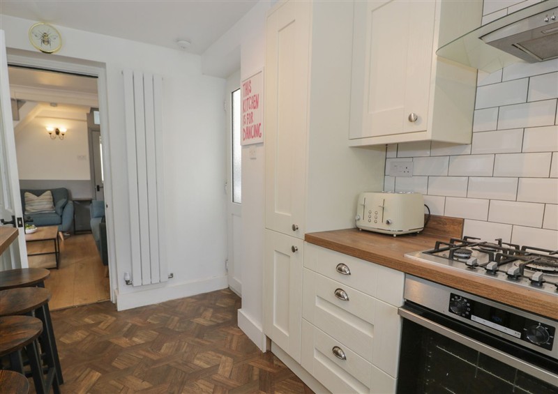 The kitchen at 4 Haven Villas, Conwy