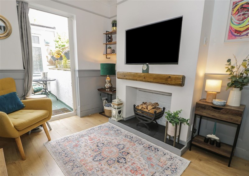 The living area at 4 Haven Villas, Conwy