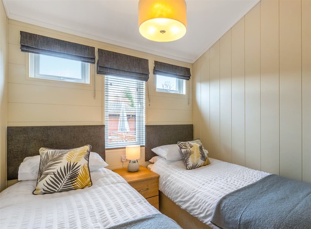 Twin bedroom at 4 Lakeside Lodge in Windermere and Troutbeck Bridge, Cumbria