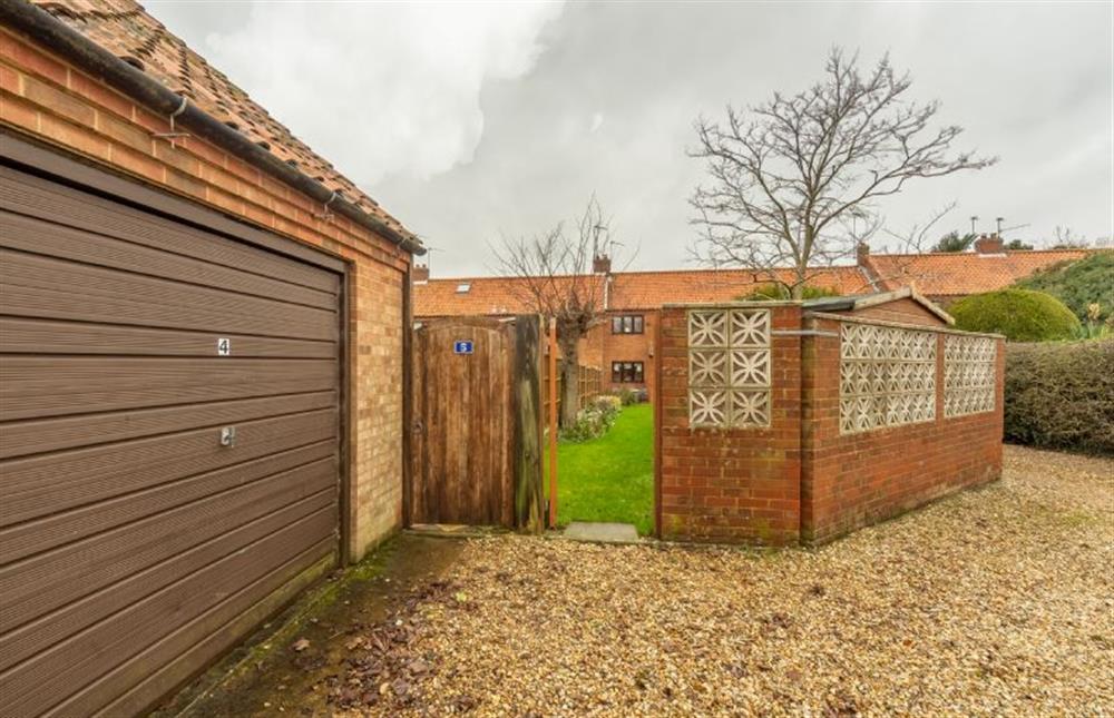 There is a garage for guest use by the garden at 4 Langford Cottages, Ringstead near Hunstanton