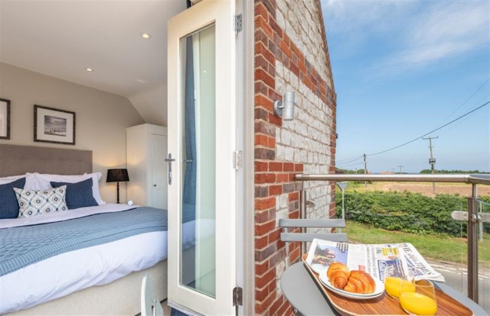 First floor: Balcony off the master bedroom at 4 Malthouse Cottages, Thornham near Hunstanton