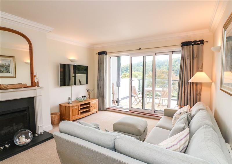 Relax in the living area at 4 St Elmo Court, Salcombe
