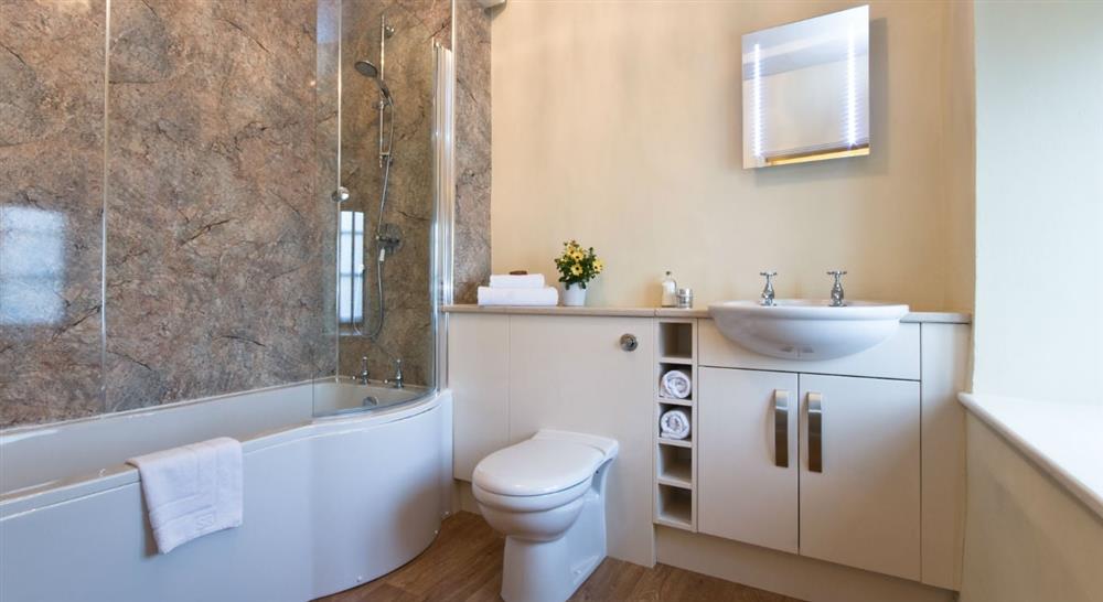 The en-suite bathroom at 4 Stable Yard Cottage in Chesterfield, Derbyshire