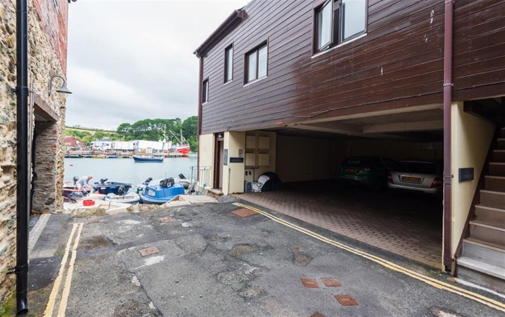 The parking area at 4 Tappers Quay in Salcombe