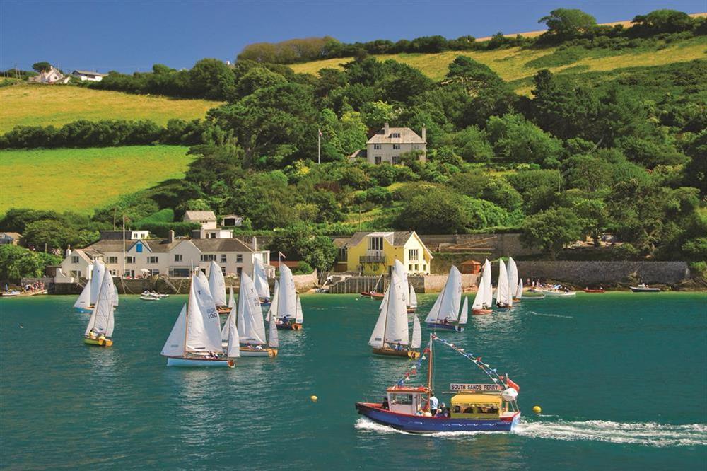 The Salcombe harbour is a popular sailing haven