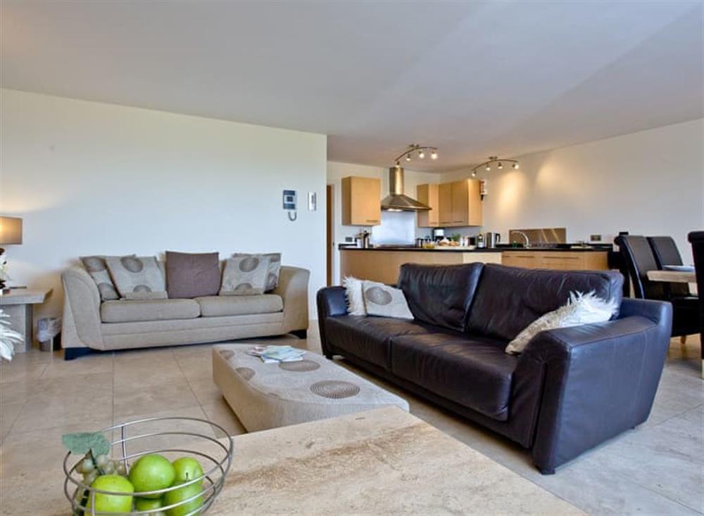 Open plan living space at 4 The Vista in Newquay, North Cornwall