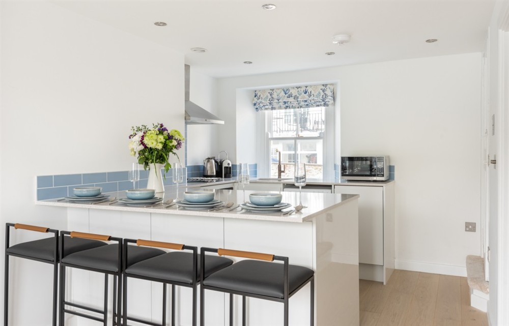 This is the kitchen at 40 Fore Street in Salcombe
