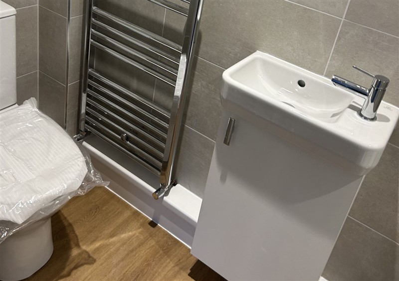 This is the bathroom at 40 Gloddaeth View, Penrhyn Bay