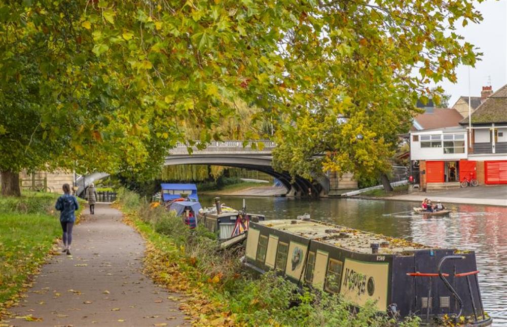 The Victoria Bridge spans the Cam, taking visitors out of Cambridge