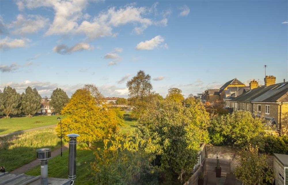 The view from the second floor takes in the charming vista of Midsummer Common