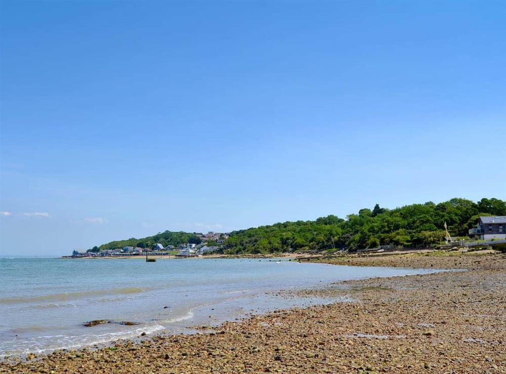 Lovely nearby beach at 42 Gurnard Pines in Gurnard, near Cowes, Isle of Wight
