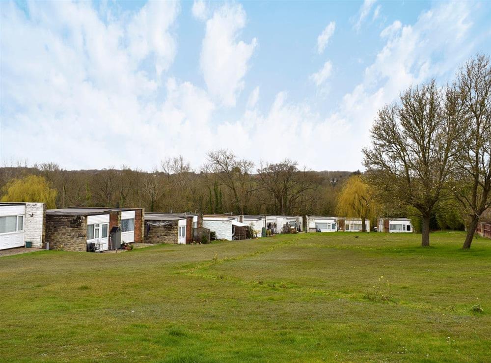 Shared grounds at 42 Gurnard Pines in Gurnard, near Cowes, Isle of Wight