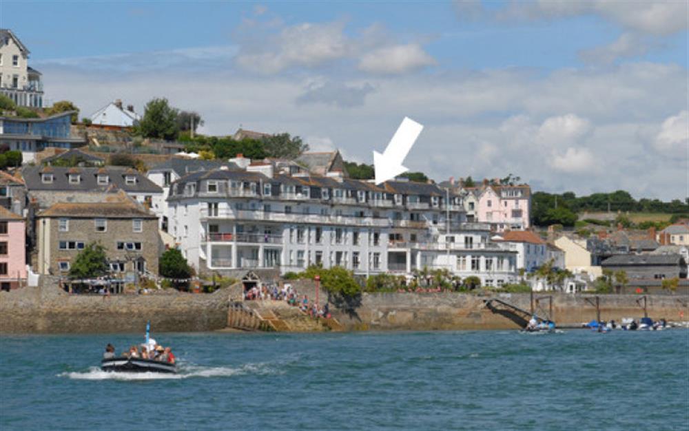 The Salcombe as seen from the water at 43 The Salcombe in Salcombe