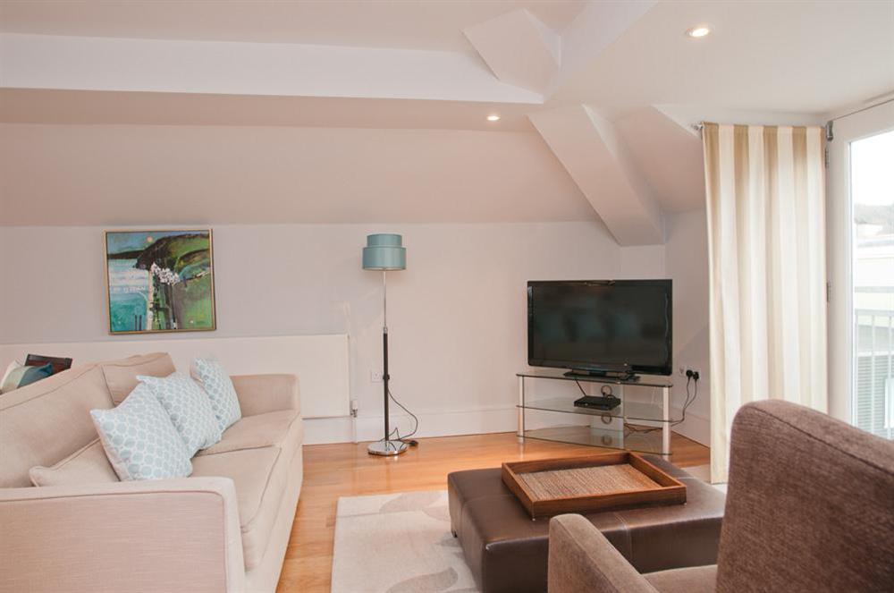 Delightful open plan lounge area with views towards the river and Kingswear at 45 Dart Marina in , Dart Marina