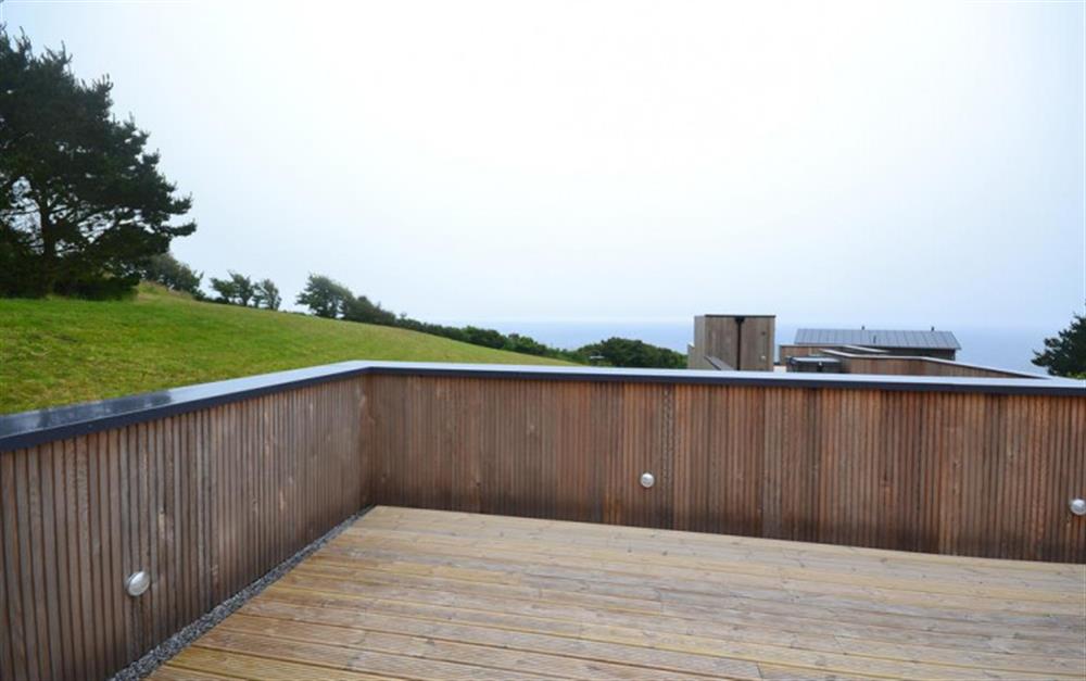 The roof terrace with views to the sea at 45 Talland in Talland Bay