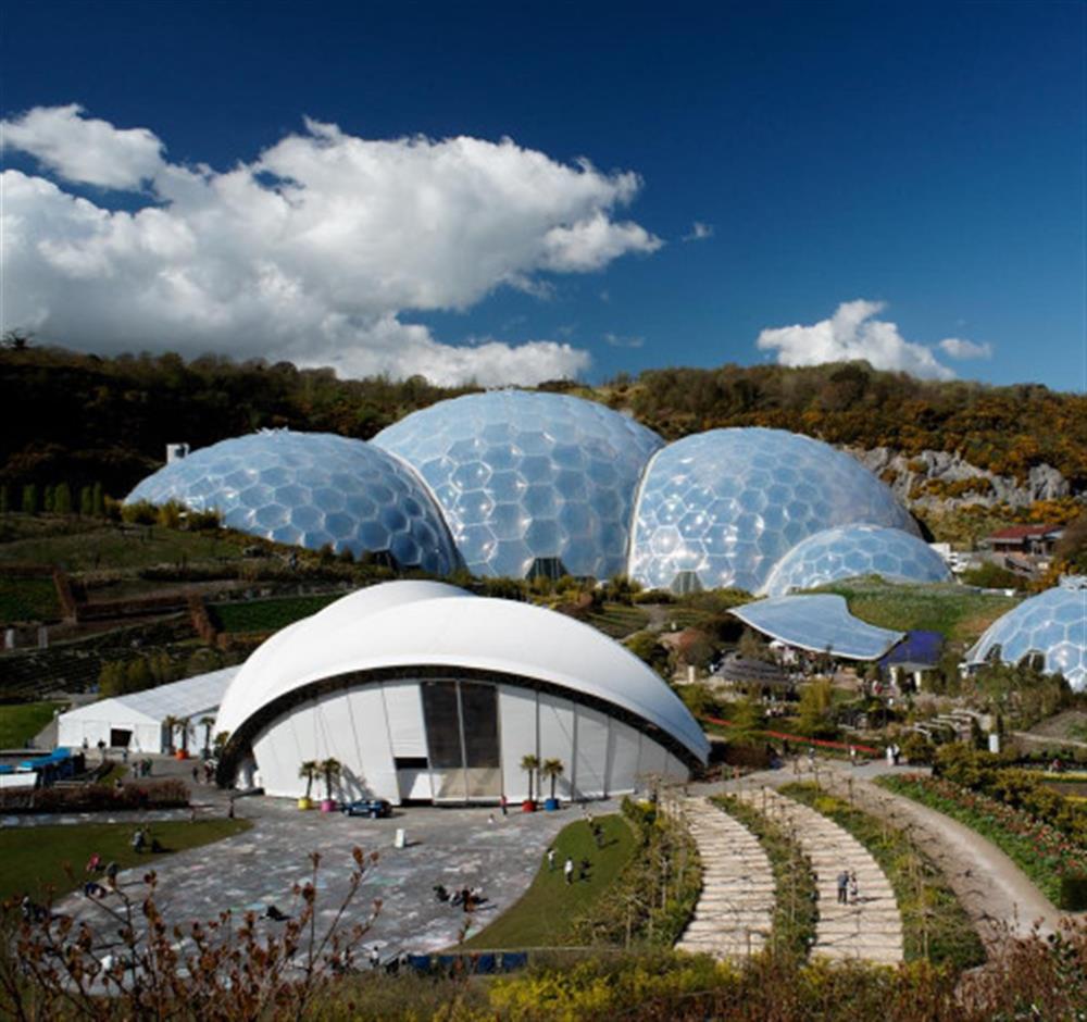 The exciting Eden Project some 20 miles away