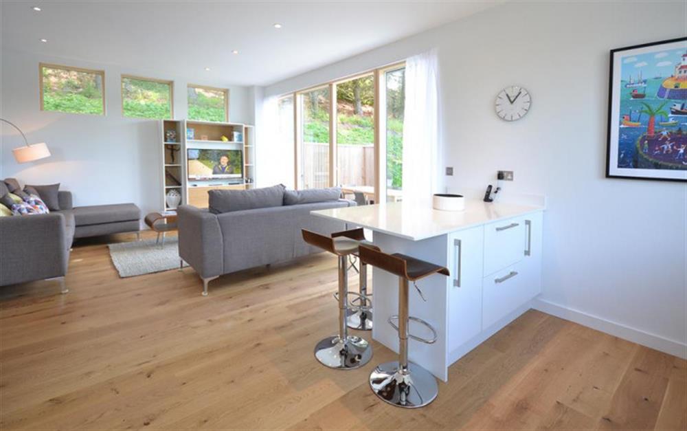 From the kitchen to the living space. at 47 Talland in Looe