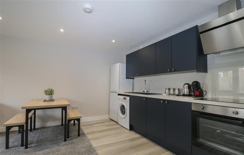 Kitchen at 4A One Bed Apartment with patio and private entrance, Seaford