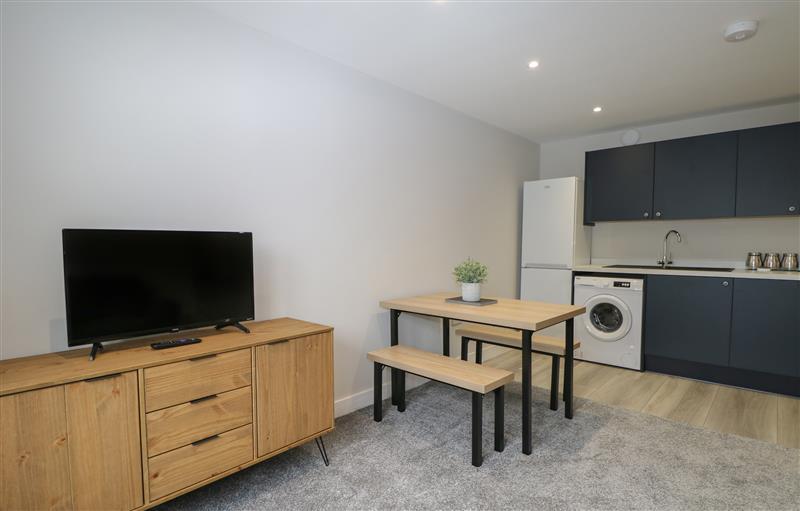 The living room at 4A One Bed Apartment with patio and private entrance, Seaford