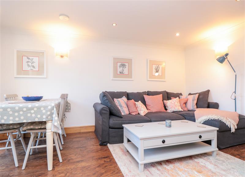 Relax in the living area at 5 Court Cottage, Hillfield Village, Bugford near Dartmouth